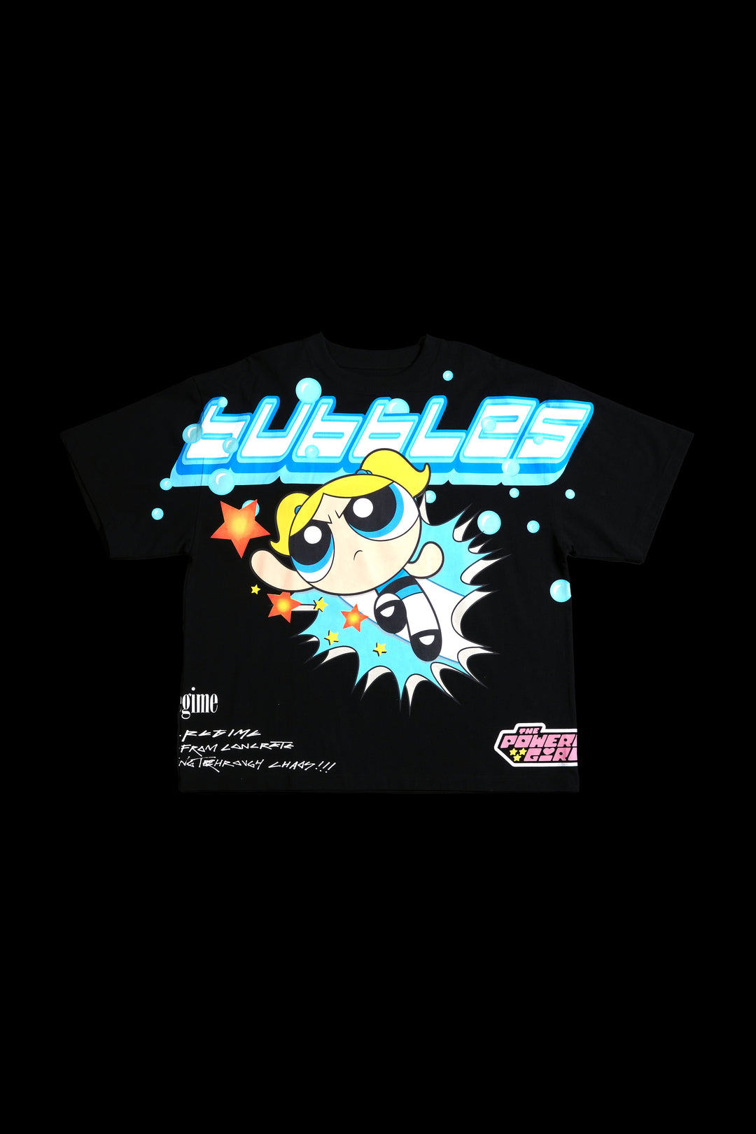 Bubble's Chaos 199X Oversized Tee in Black