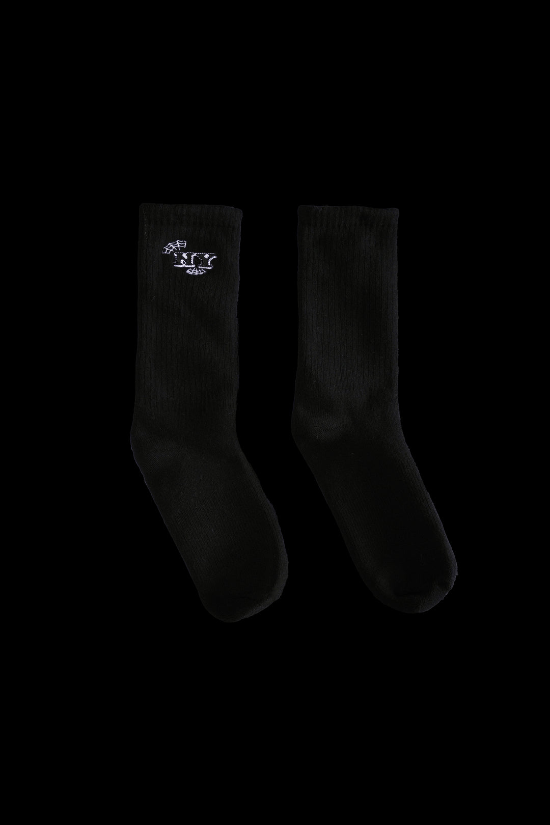 NY Tag Socks in Black
