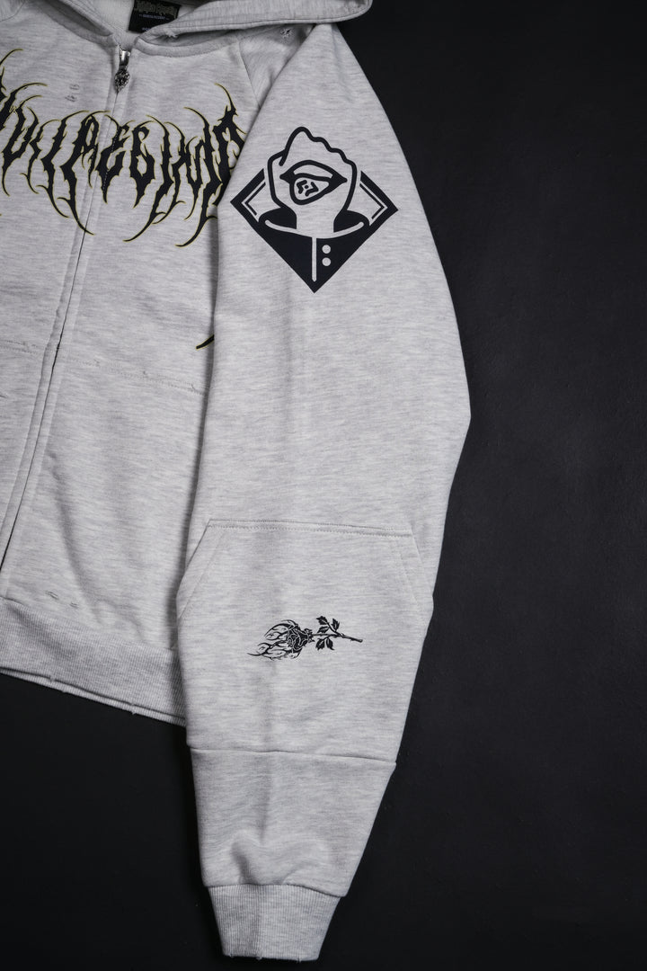 Cursed Energy Destroy Hoodie in Heather Gray