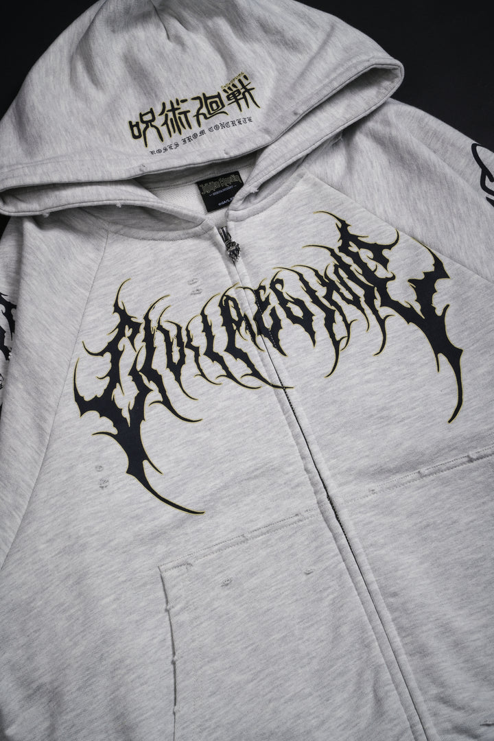 Cursed Energy Destroy Hoodie in Heather Gray