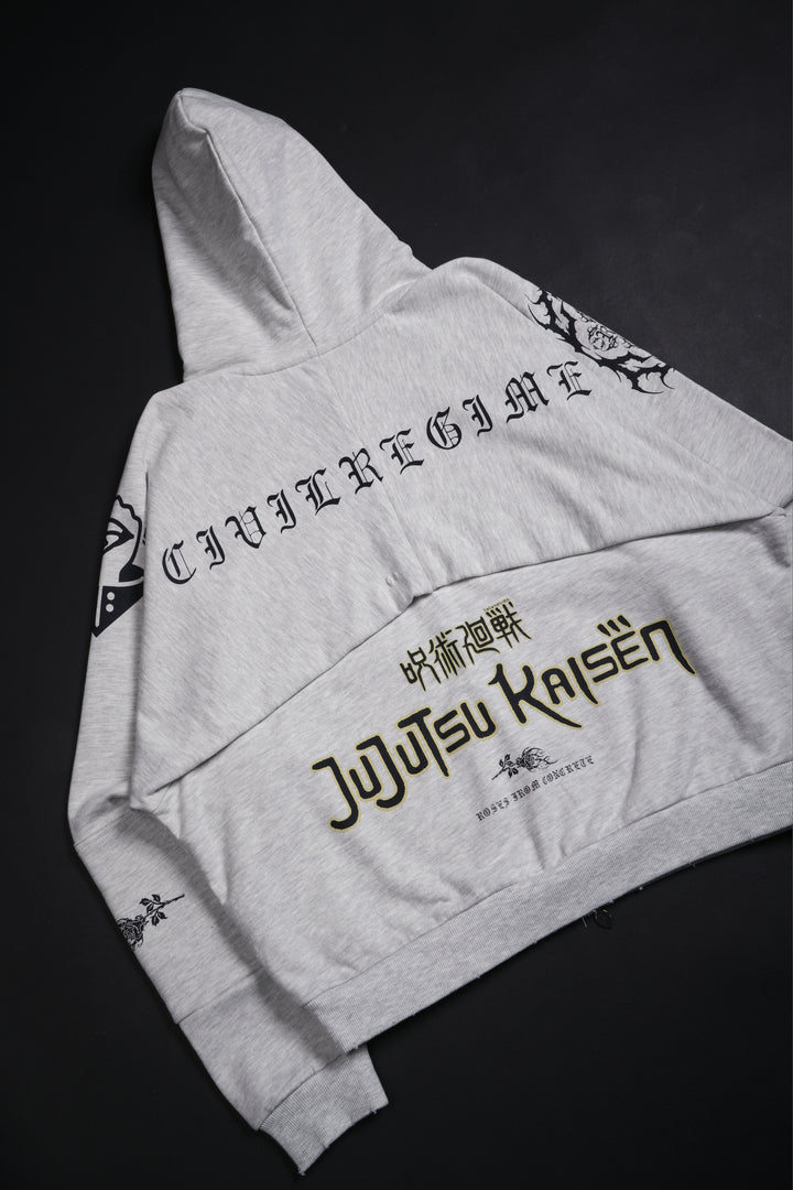 Cursed Energy Destroy Hoodie in Heather Gray