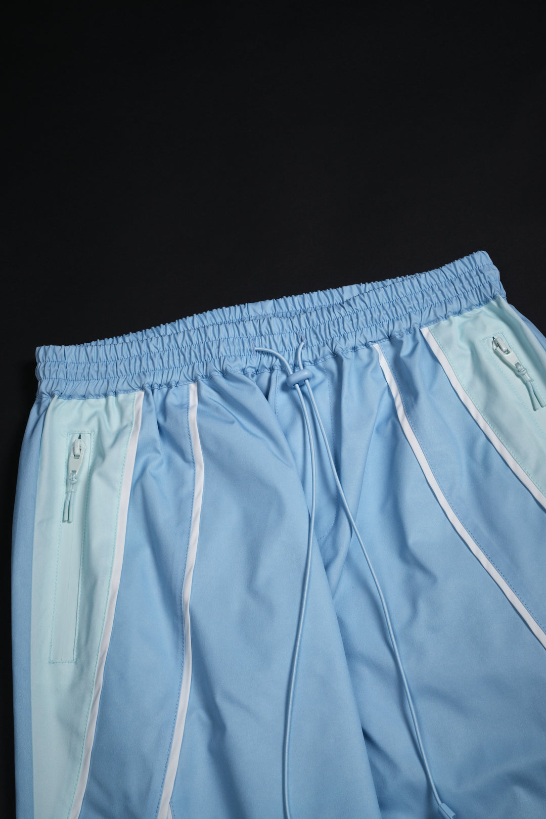 Bubble Trouble Track Pants in Pale Blue