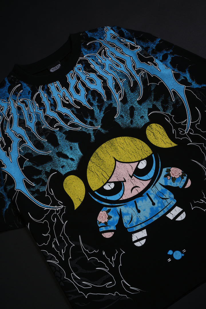 Bubble's Thorn Rush "Side By Side" 199X Oversized Tee in Black