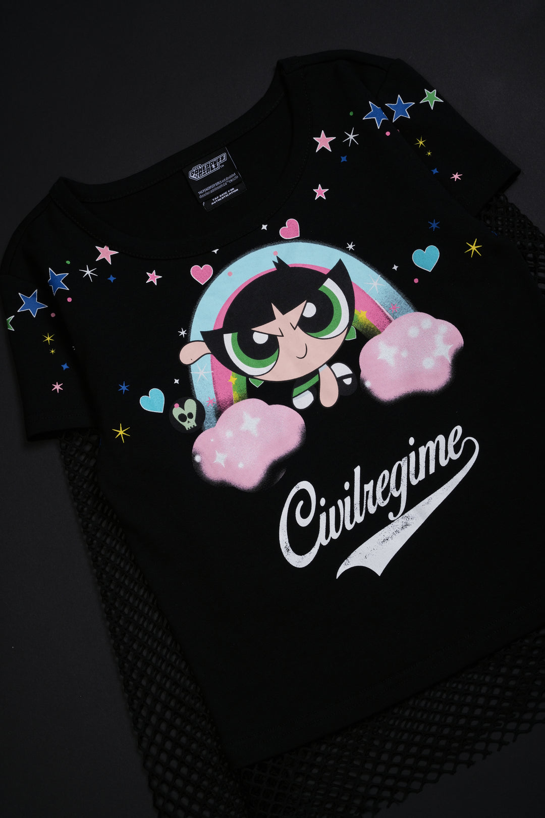 Rage Baby Hellveil Mesh Twofer in Black