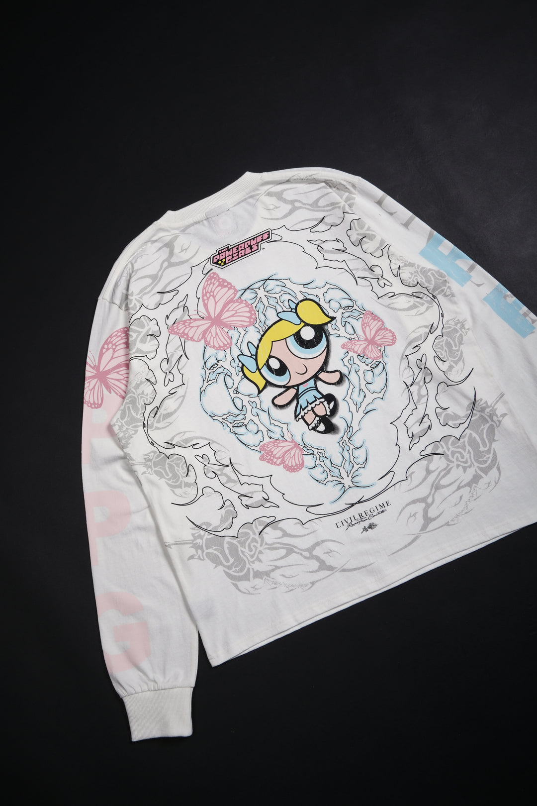 Bubbles Harmony Midnight L/S Tee in White