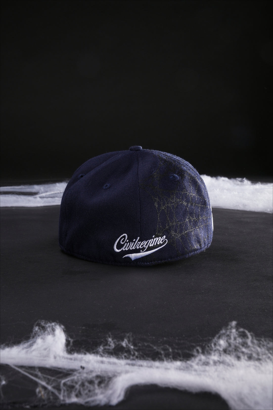 New York Webs Fitted Hat in Navy Blue