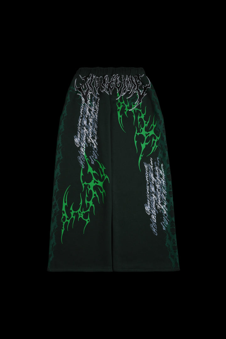 Letter To You Lowrise Wide Leg Pants in Dark Green