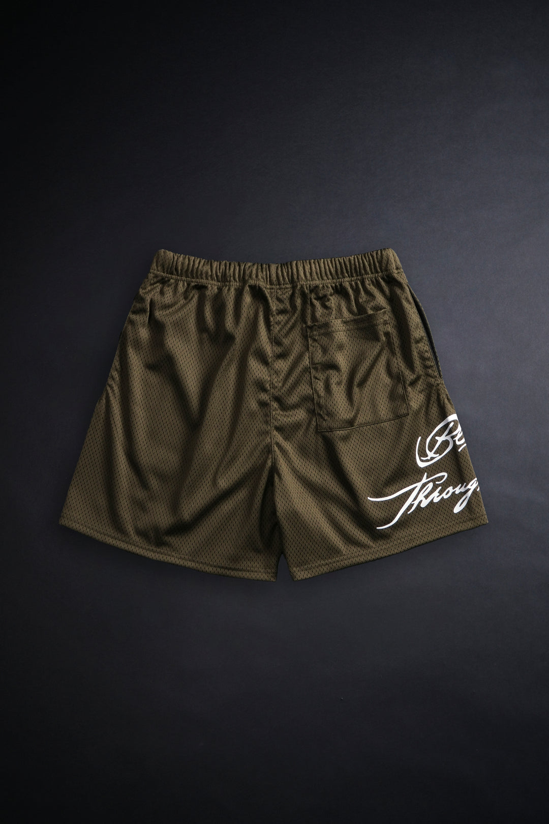 Script Classic Mesh Shorts in Olive