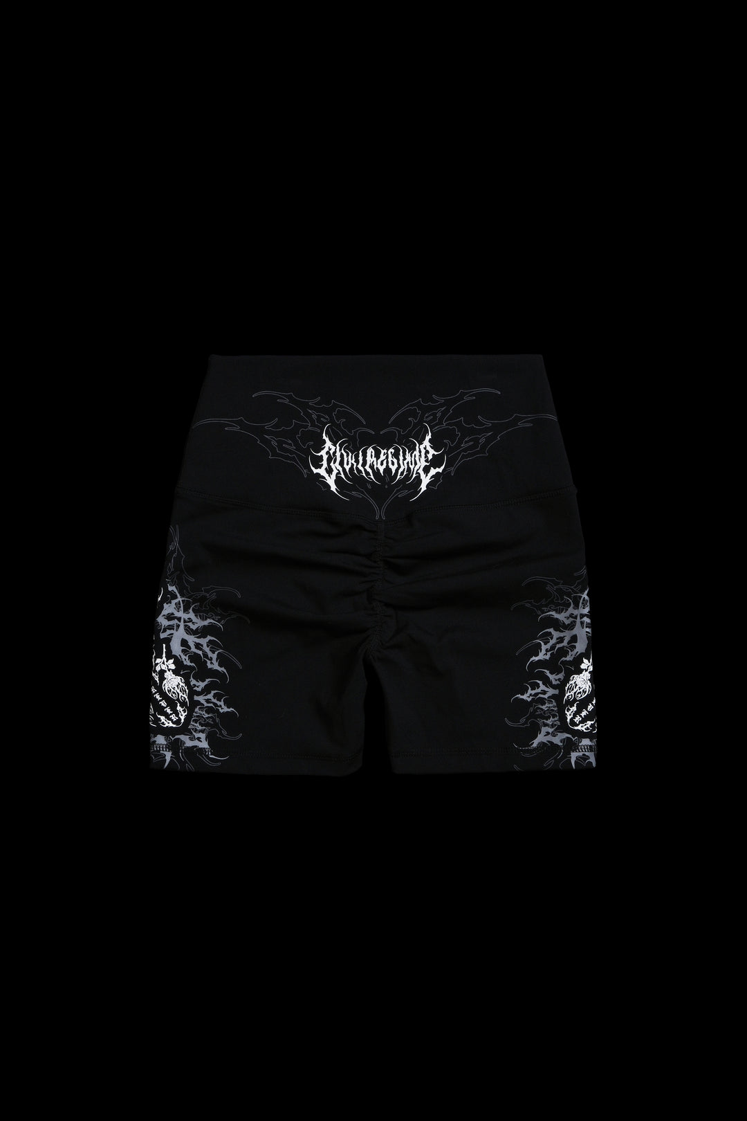 Poison Petals Energy Biker Shorts in Black
