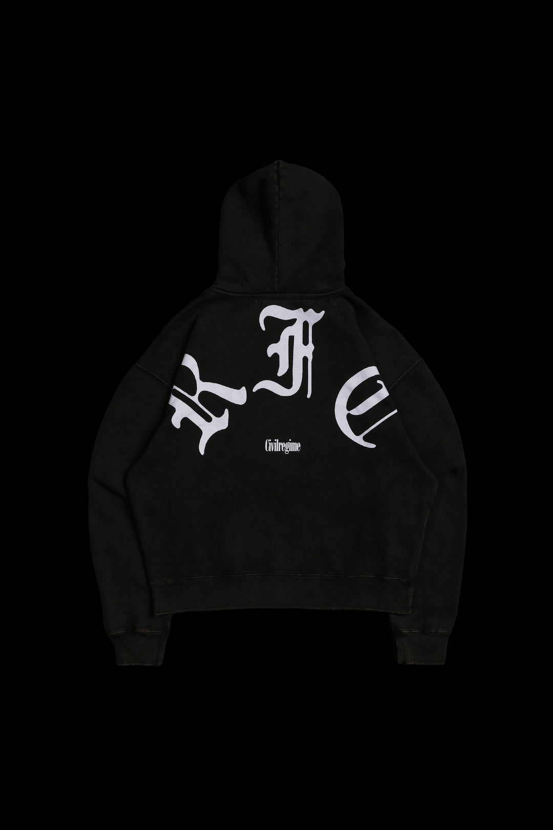 Concrete Sin Zip Up Hoodie in Sun Wash Black