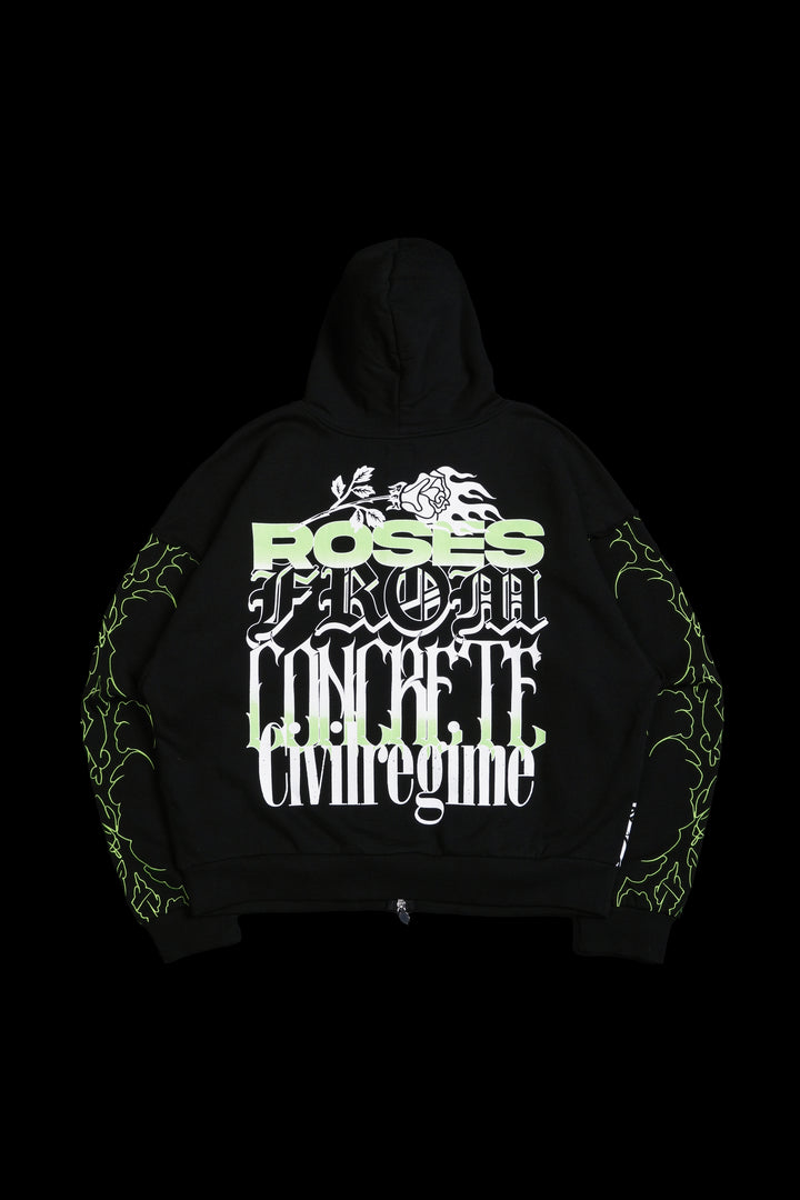 Buttercup Civil Zip Up Hoodie in Black