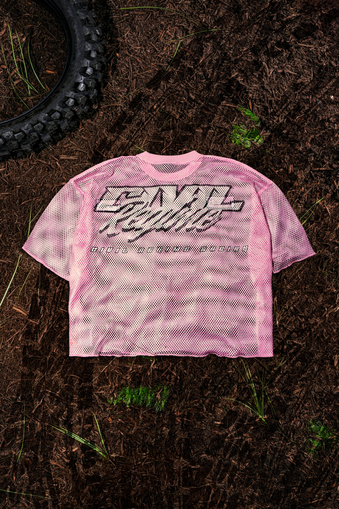 Floral Chaos Hell Week Mesh Jersey in Pink