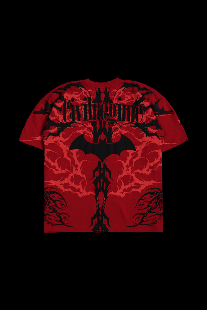 Gotham Calling American Classic Oversized Tee in Radiant Red