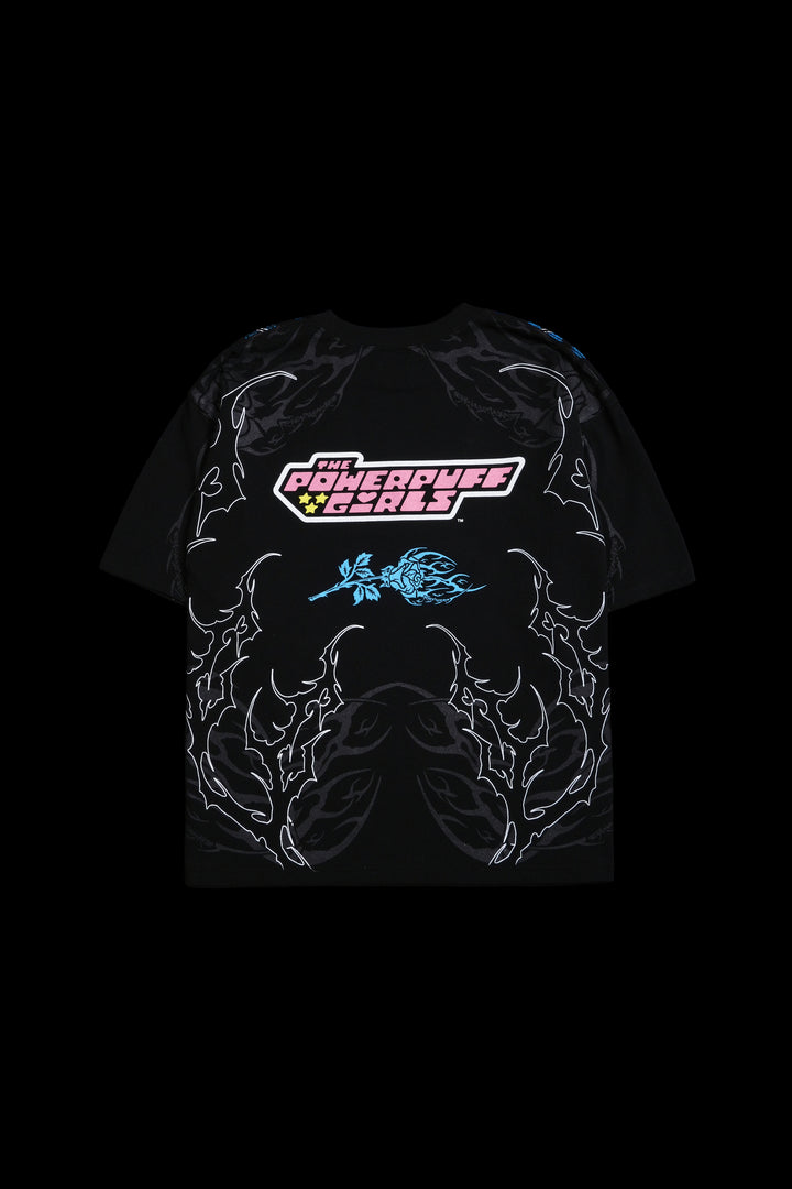 Bubble's Thorn Rush "Side By Side" 199X Oversized Tee in Black