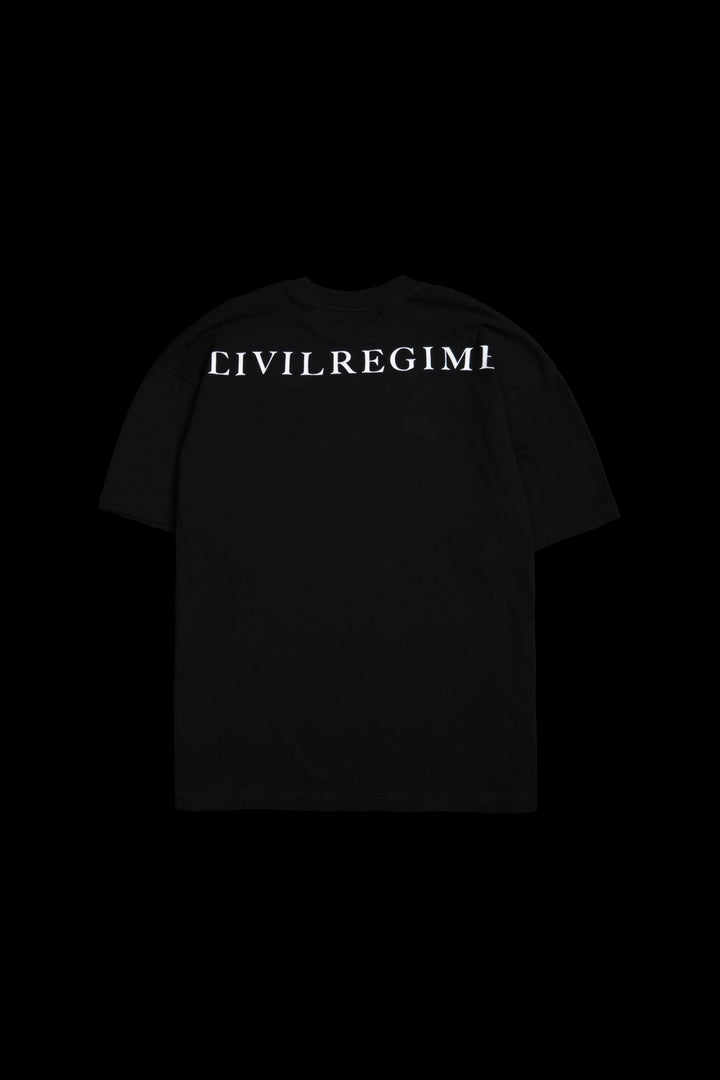 Cat Statue American Classic Oversized Tee in Black