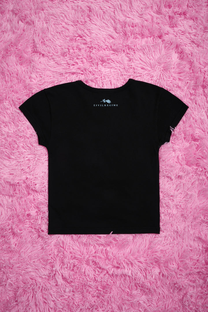 Obsessed With Me Baby Tee in Black