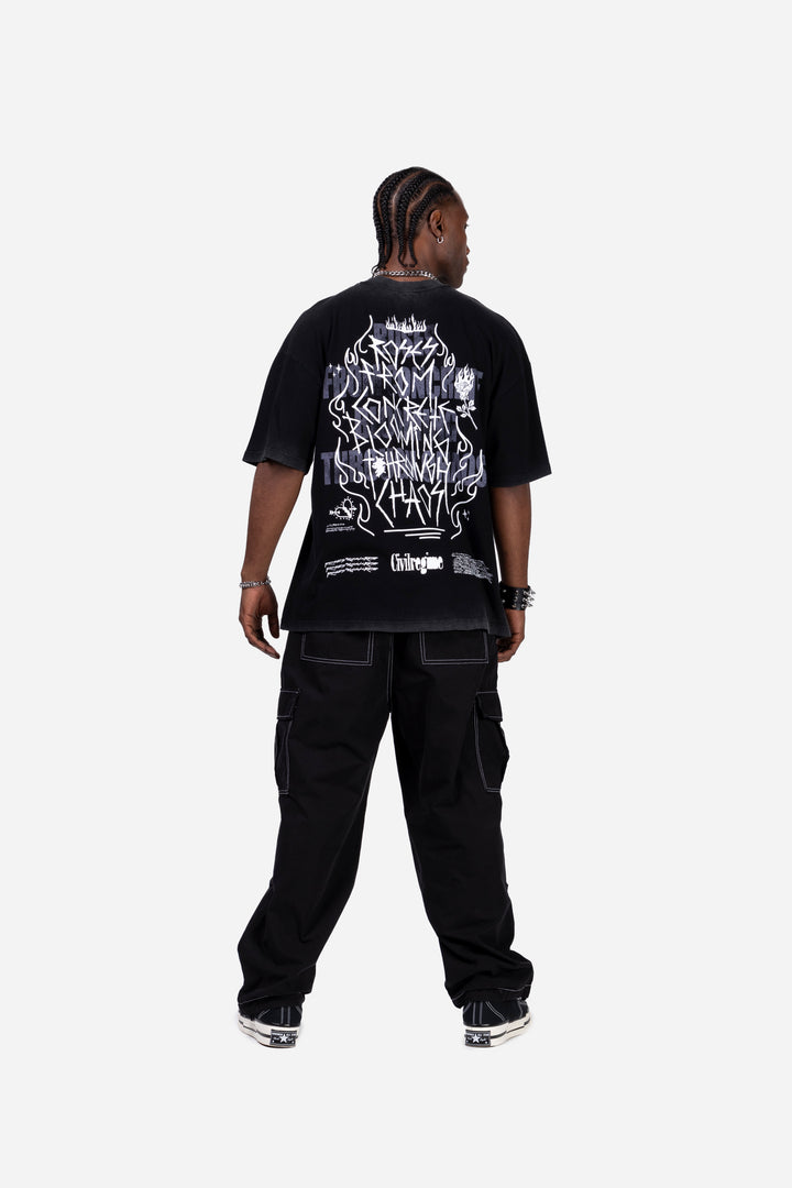 Even From A Dark Place American Classic Oversized Tee in Vintage Black