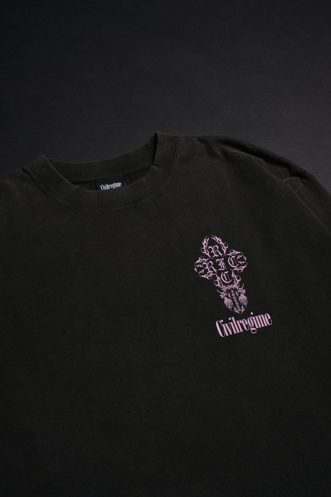 Concrete Sin Dungeon Tee in Sun Wash Vintage Black