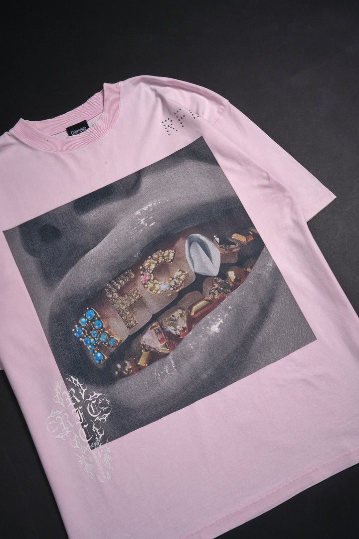 Icy Rose 199X Oversized Tee in Baby Pink Sun Wash