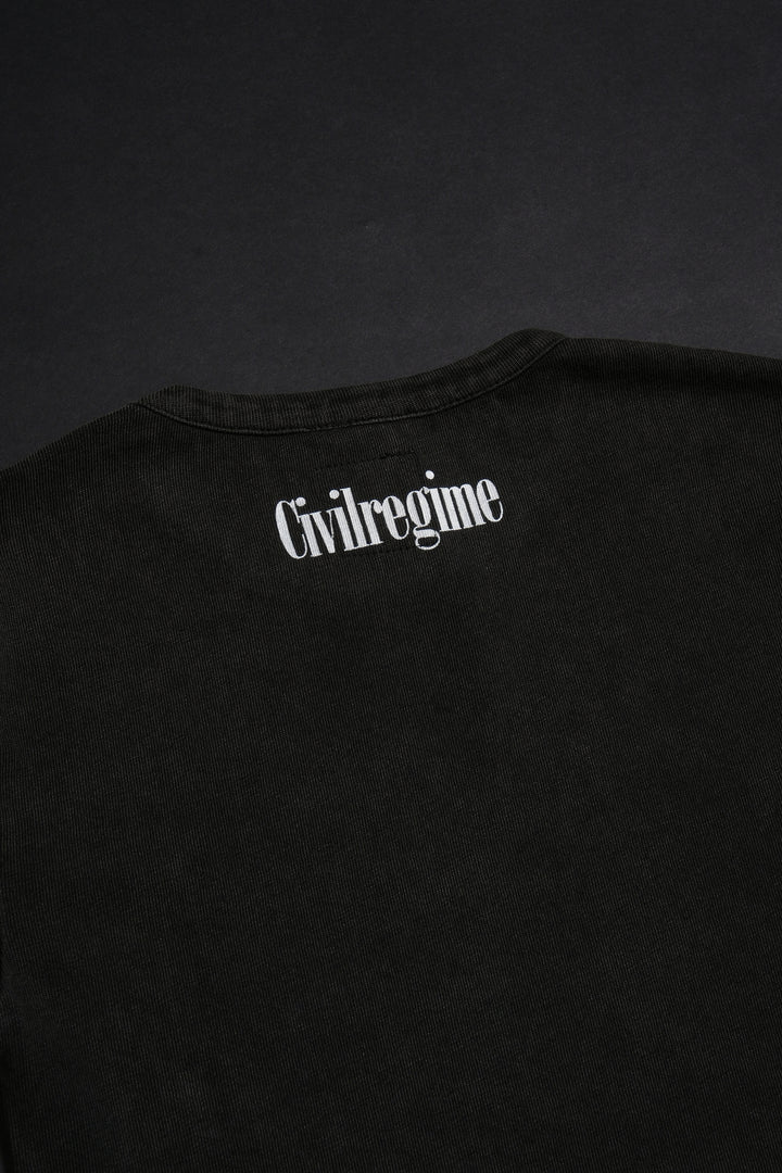 Concrete Sin Baby Tee in Sun Wash Vintage Black