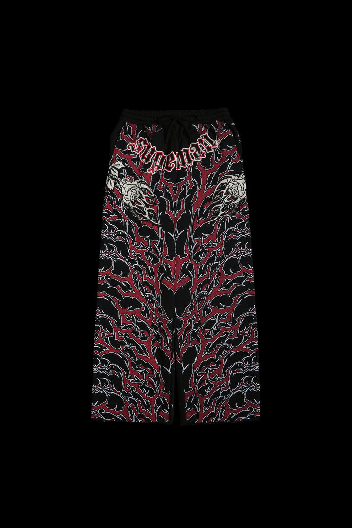 Red Death Wraith Baggy Pants in Black