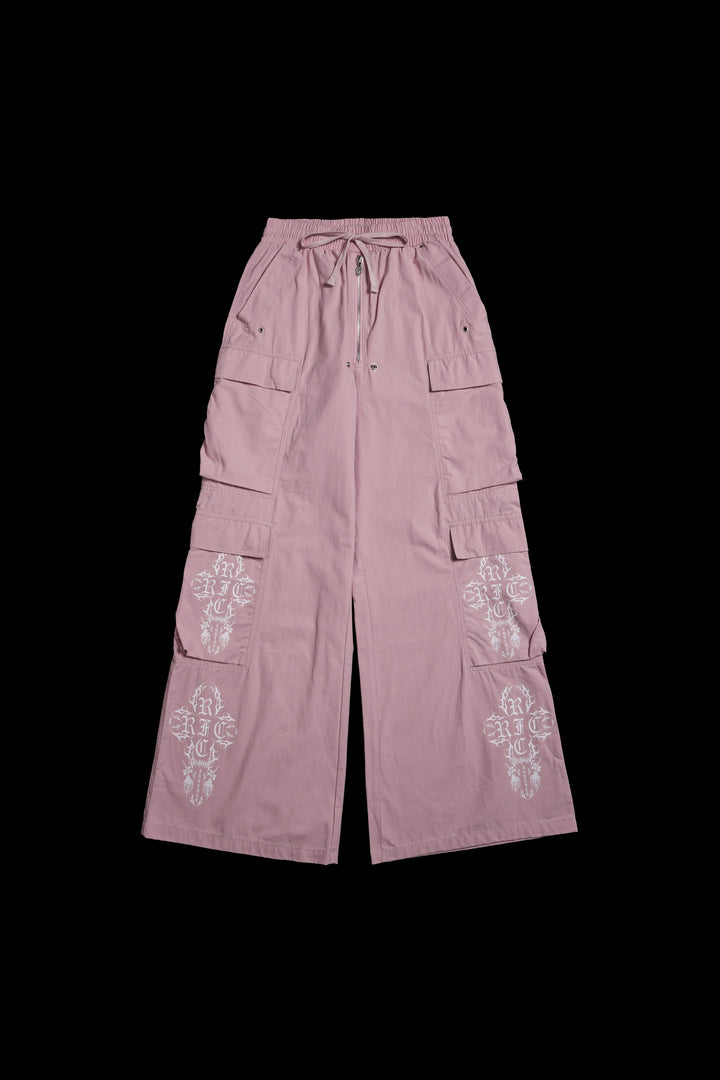Stacked RFC Ultra Wide Leg Pants in Baby Pink