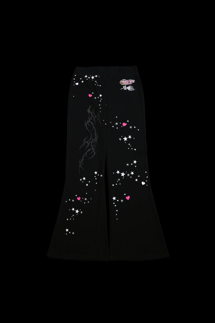 Contamination Waffle Thermal Flared Leggings in Black