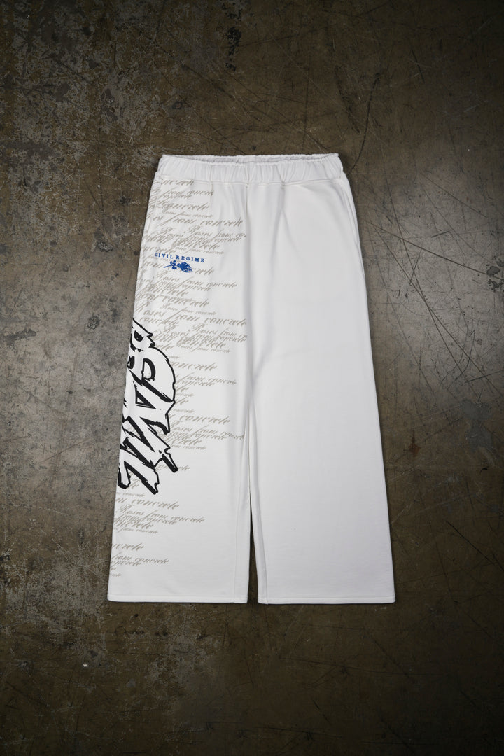 Strongest Rose Ultra Lowrise Wide Leg Fleece Pants in Butter
