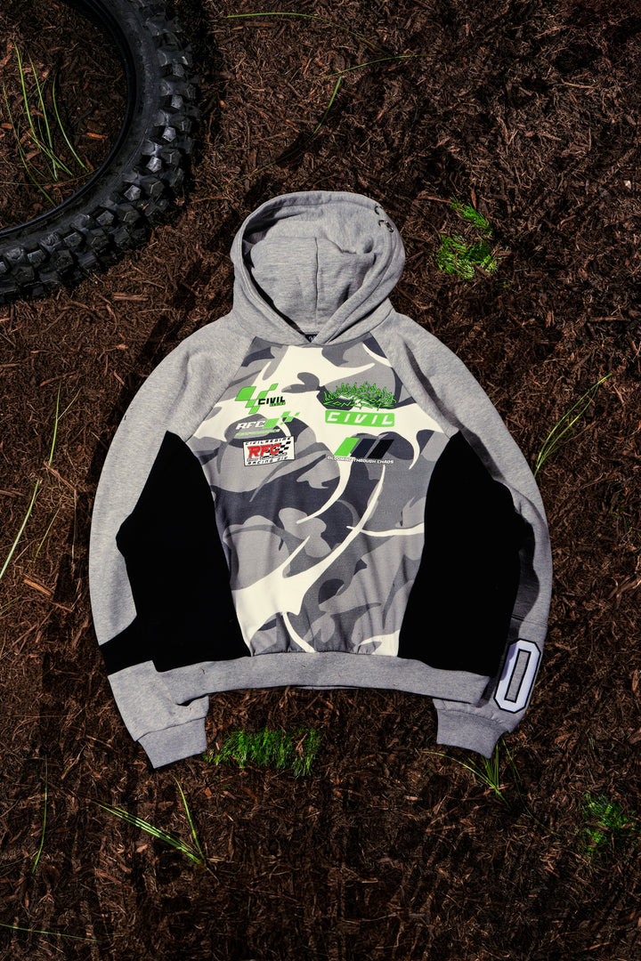 Civil Motors Destroy Hoodie in Heather Gray