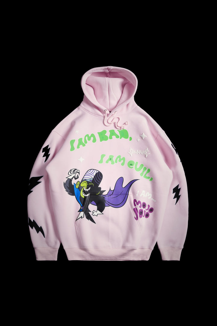 Bad Evil Cozy Hoodie in Baby Pink