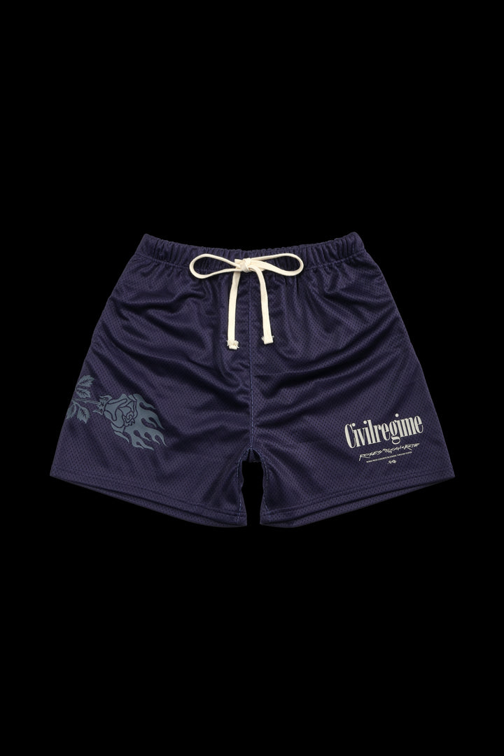 Concrete Rose Mesh Shorts in Future Dusk