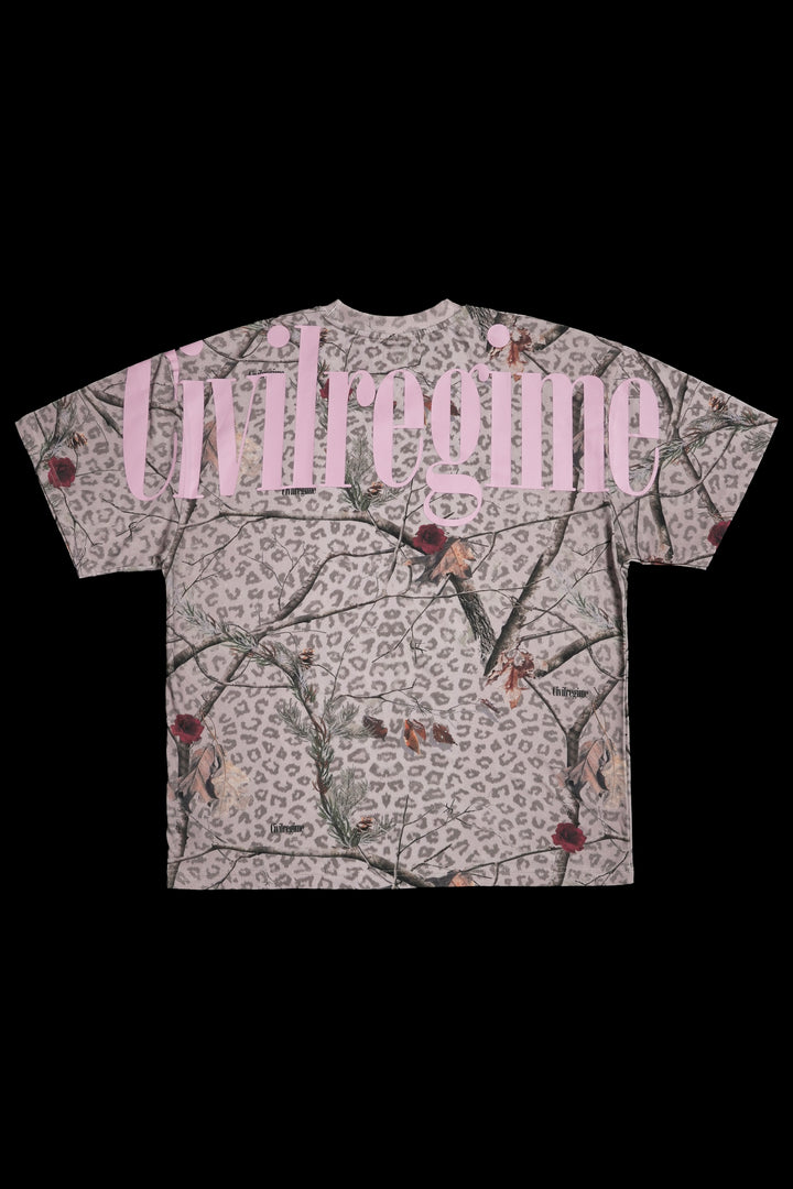 Concrete American Classic Oversized Tee in Real Leopard Camo