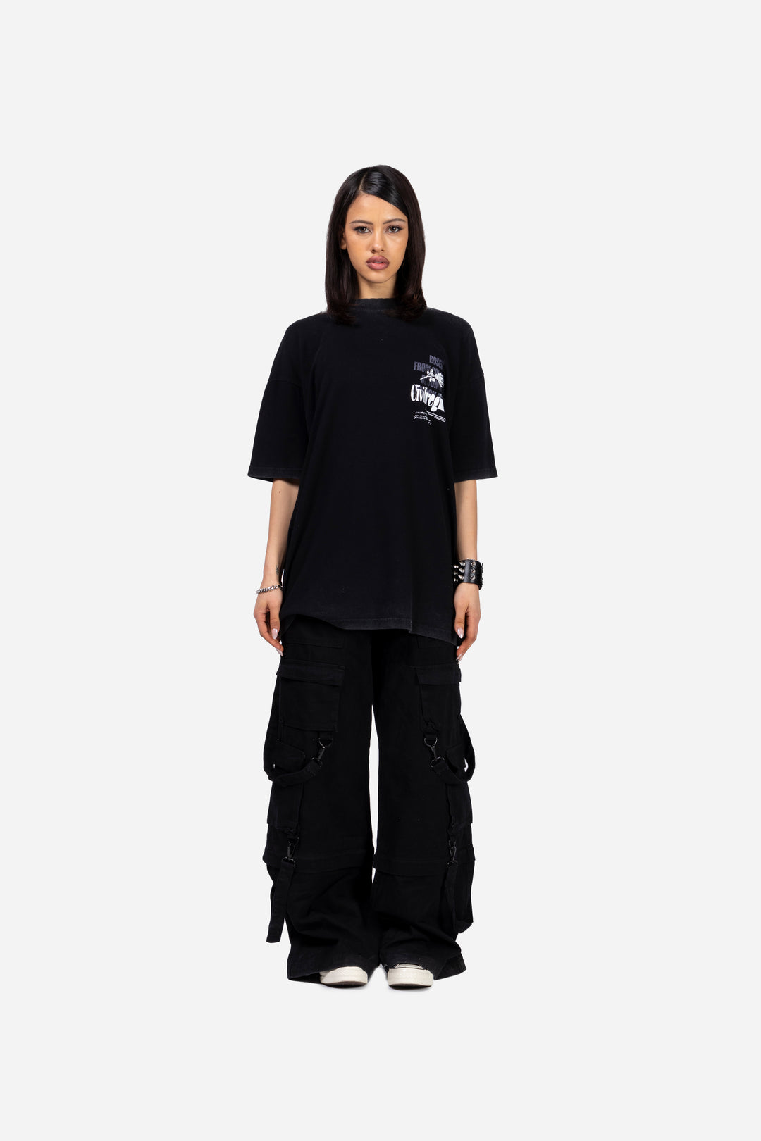 Even From A Dark Place American Classic Oversized Tee in Vintage Black