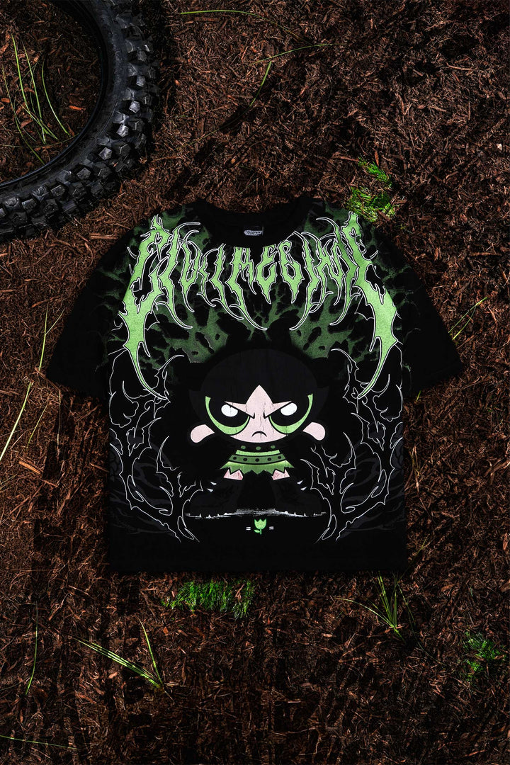 Buttercup's Thorn Rush "Side By Side" 199X Oversized Tee in Black