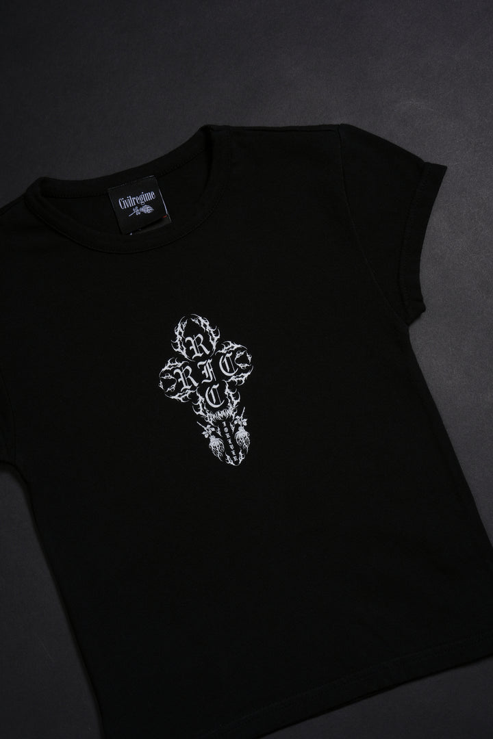 Concrete Sin Baby Tee in Black