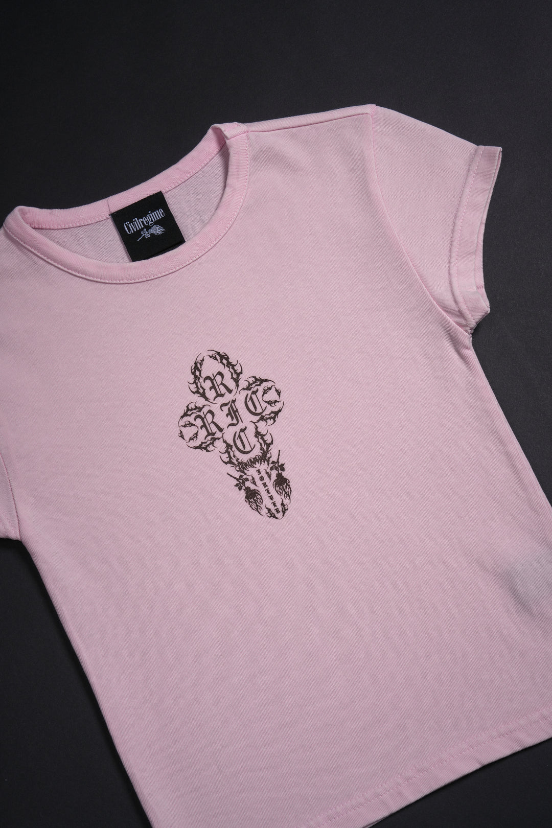 Concrete Sin Baby Tee in Sun Wash Baby Pink