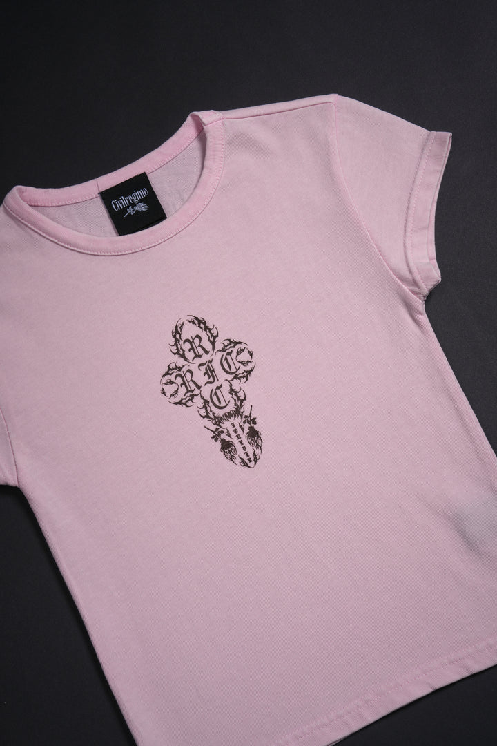Concrete Sin Baby Tee in Sun Wash Baby Pink
