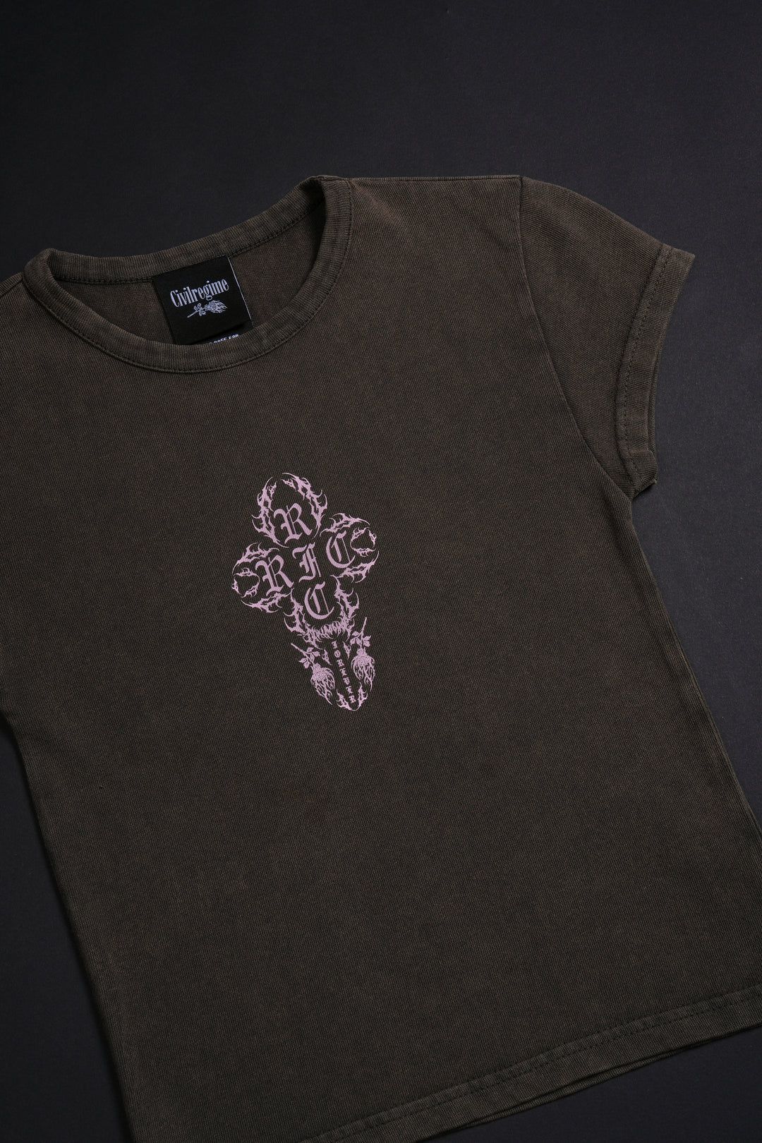 Concrete Sin Baby Tee in Sun Wash Brown