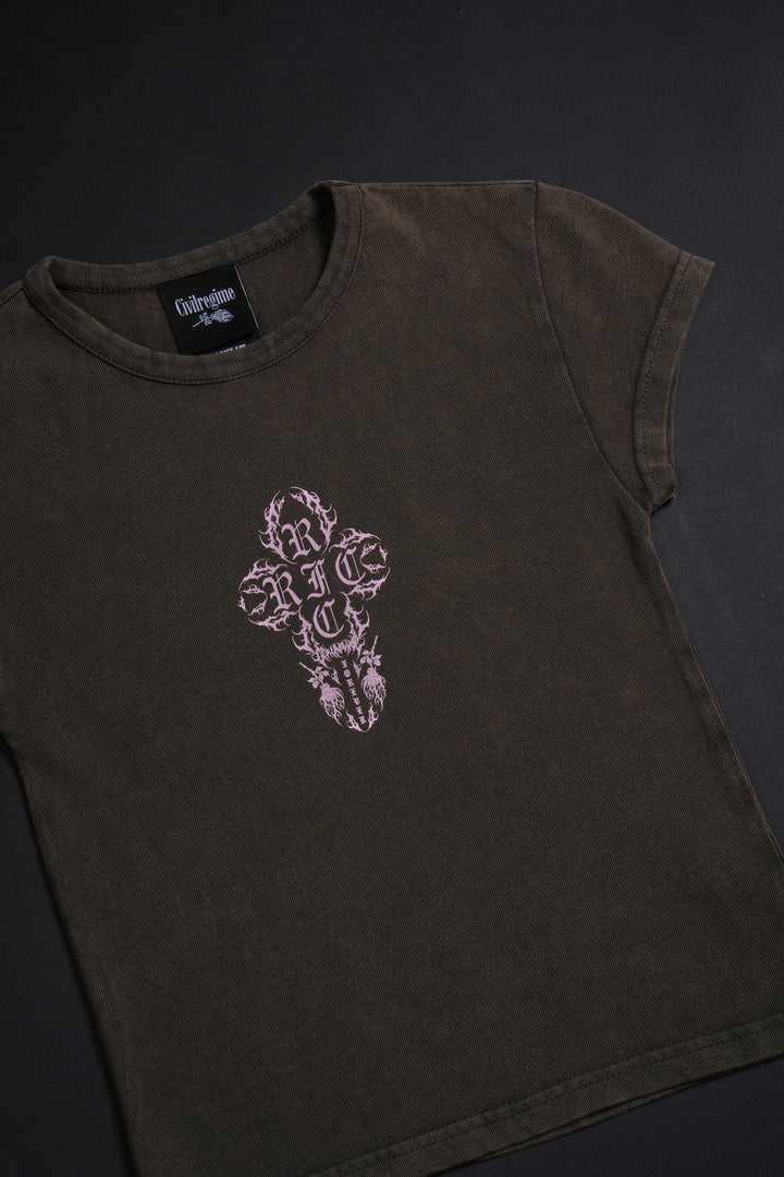 Concrete Sin Baby Tee in Sun Wash Brown