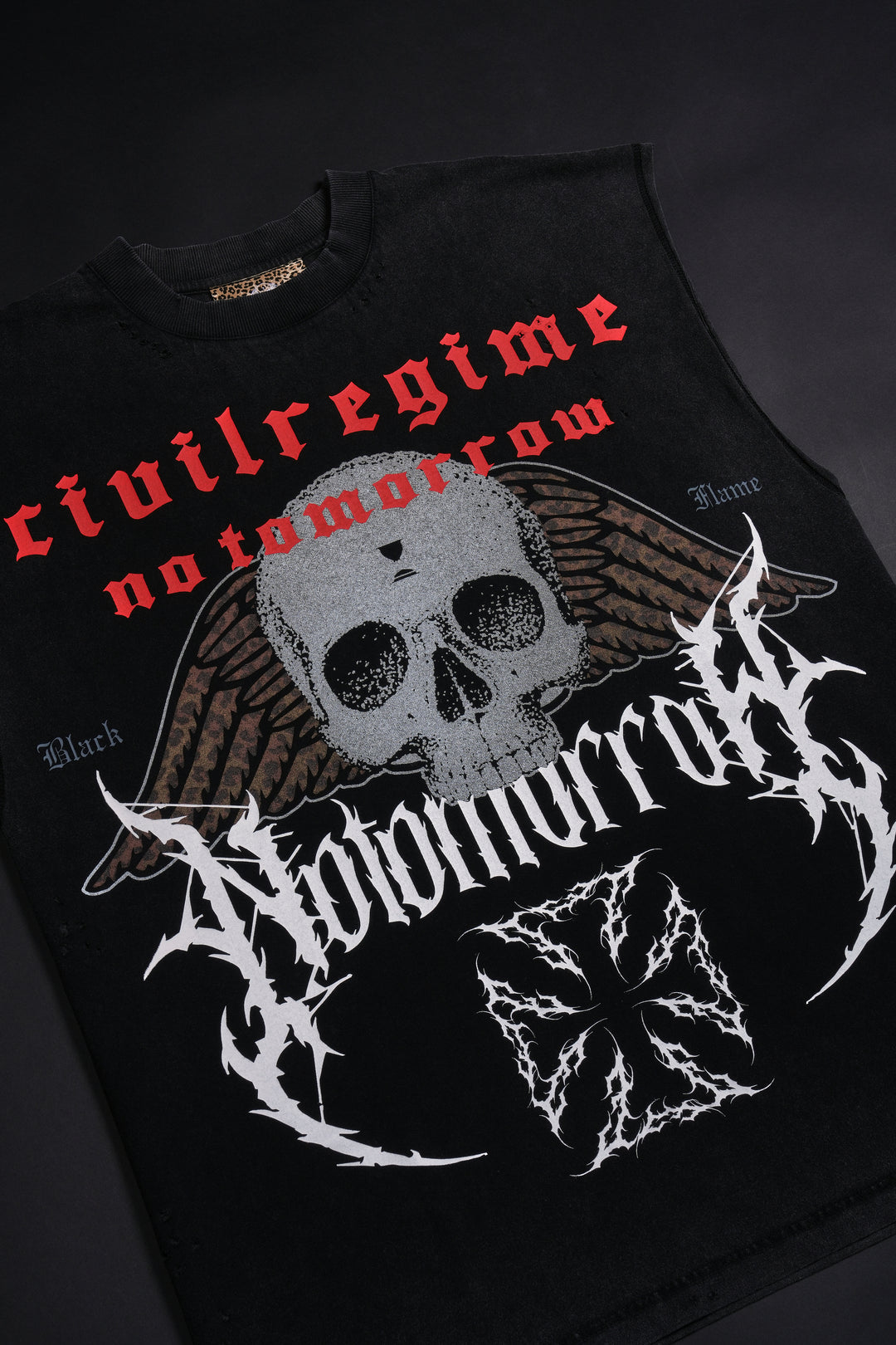 Enter The Black Flame FMR Muscle Tee in Vintage Black