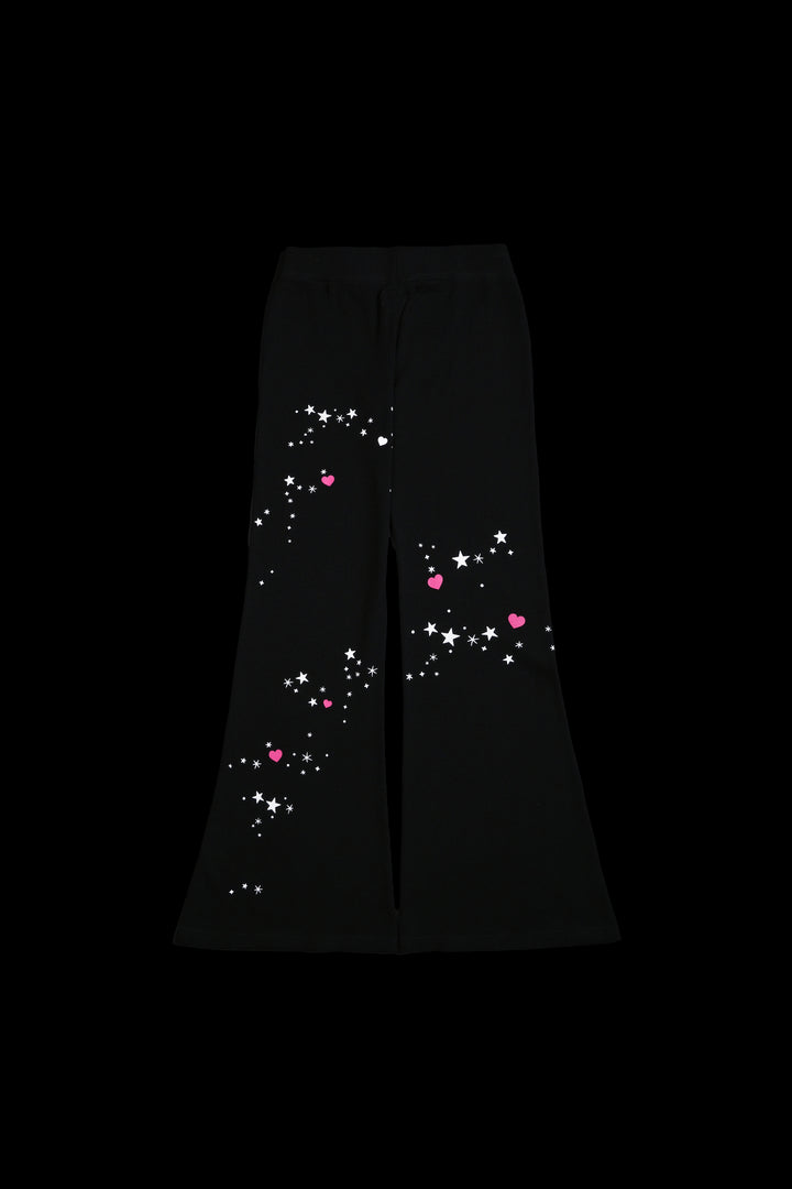 Contamination Waffle Thermal Flared Leggings in Black