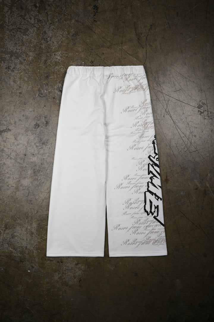 Strongest Rose Ultra Lowrise Wide Leg Fleece Pants in Butter
