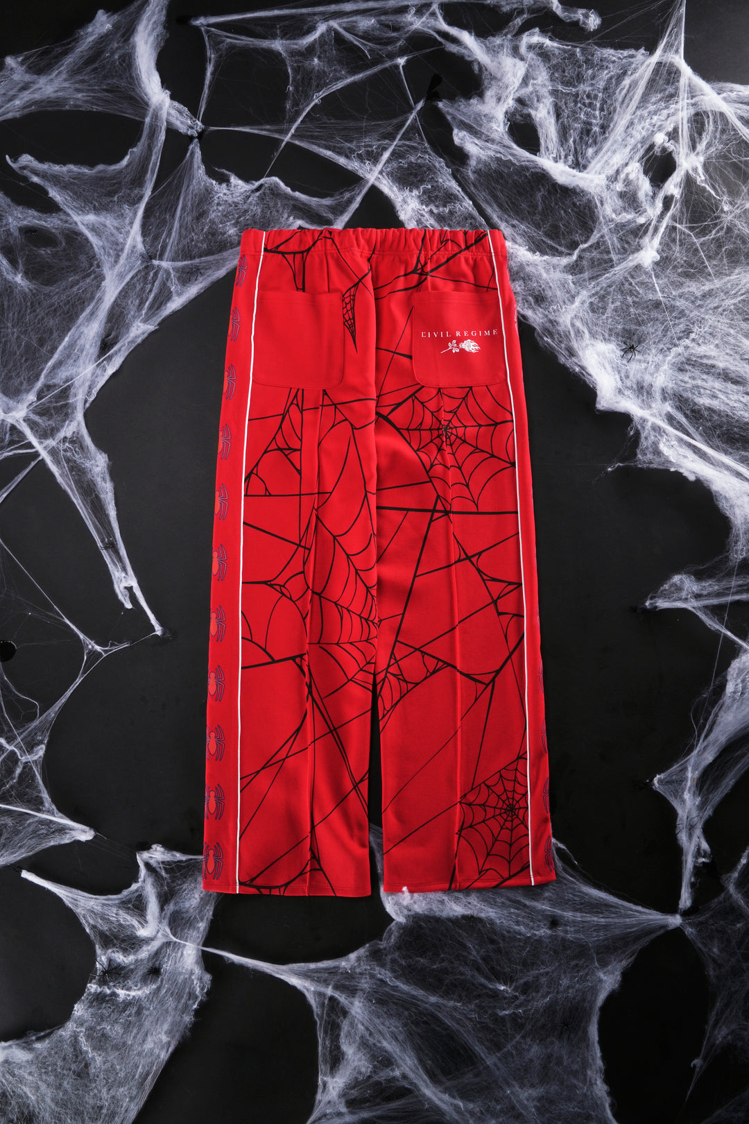 Spider Chaos Track Pants in E-Red