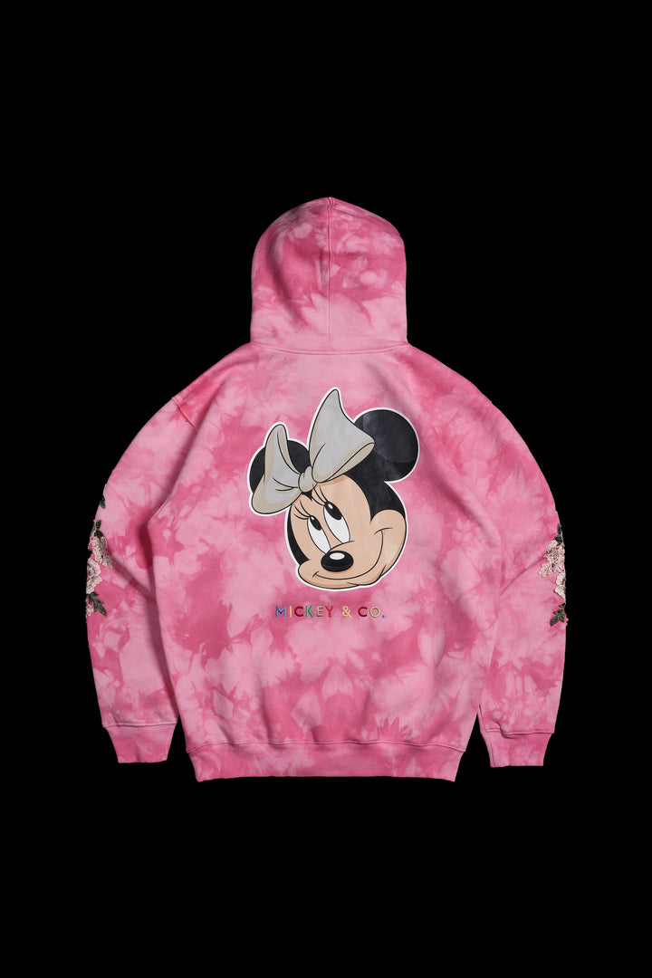 Minnie Cozy Hoodie in Baby Pink Marble Wash