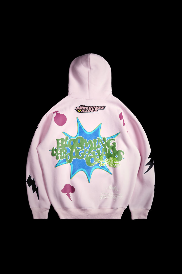 Bad Evil Cozy Hoodie in Baby Pink