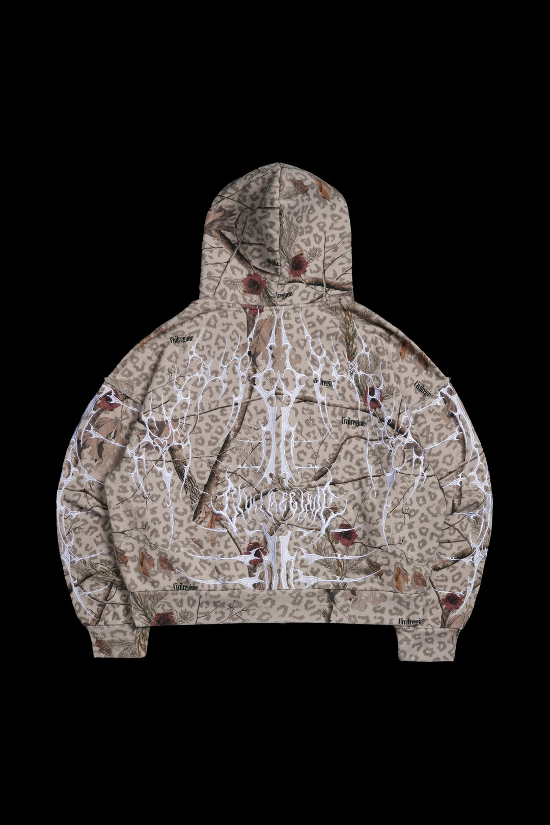 Core Brigade Civil Zip Up Hoodie in Real Leopard Camo