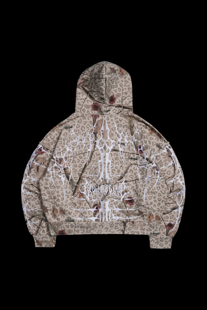 Core Brigade Civil Zip Up Hoodie in Real Leopard Camo