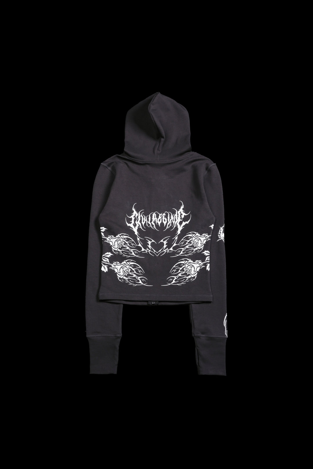 Control Alt Delete Pookie Zip Up Hoodie in Ash Gray