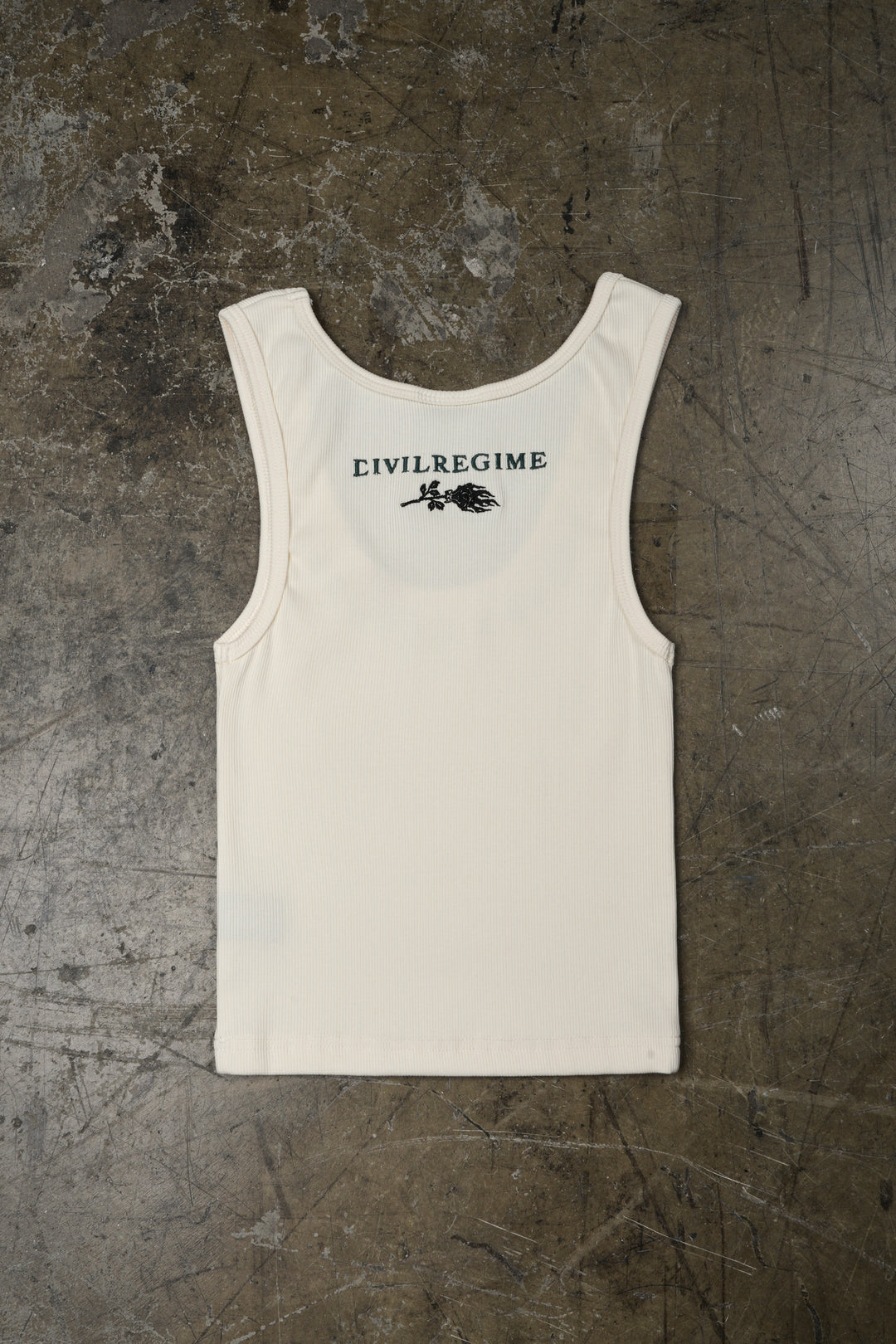Civil Dispute Cropped Ribbed Tank in Butter