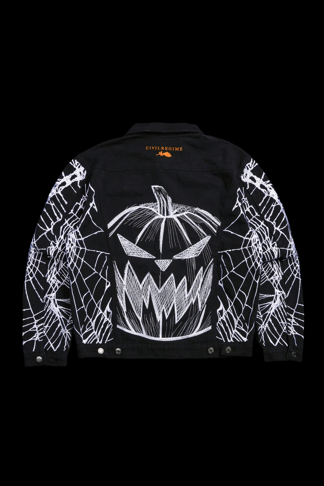 Pumpkin Freight Raw Denim Jacket in Black